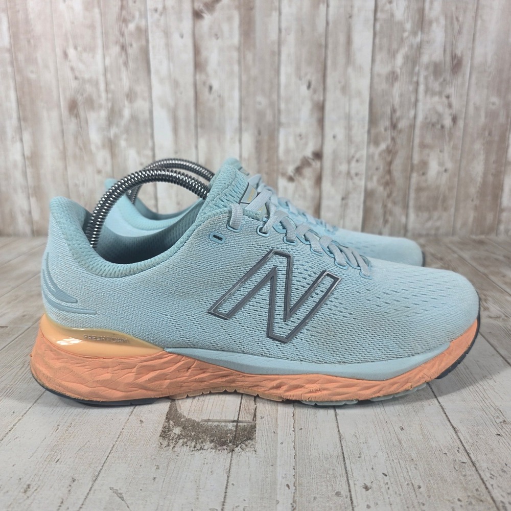 New Balance Light Blue and Peach Women's Sneakers